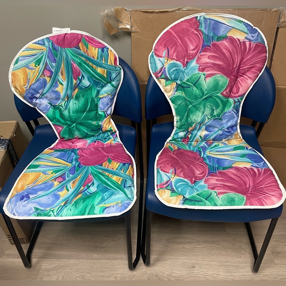 Vintage Tropical Water Resistant Floral Outdoor Patio Chair Cushions